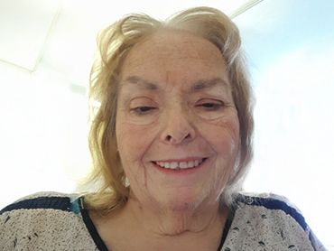 Susan Johnson smiles during her recovery.